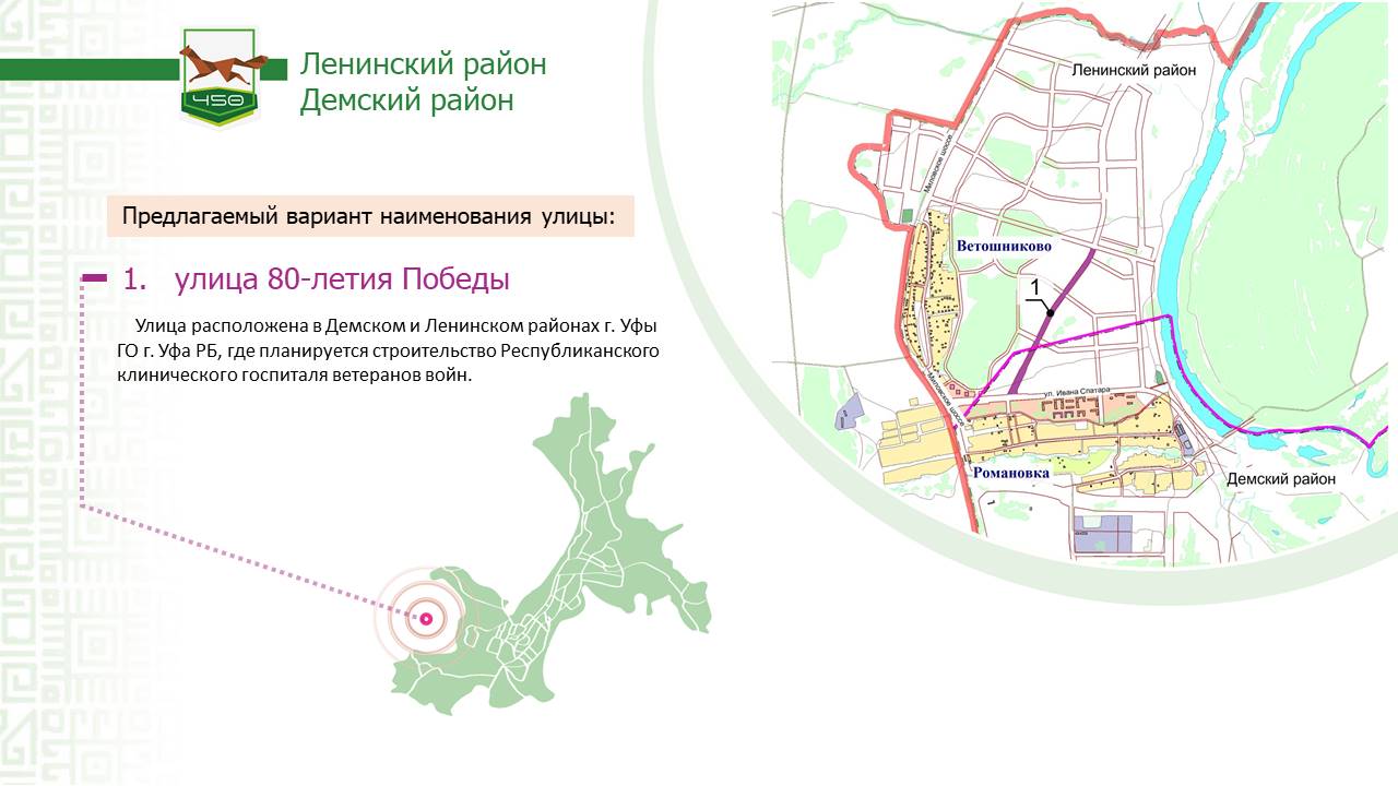 Наименование улицы в городе Уфе
